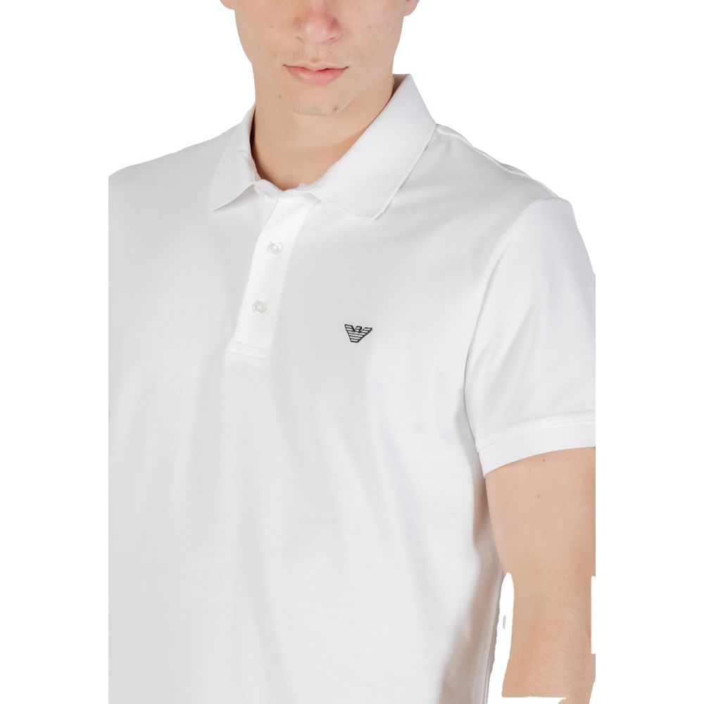 Emporio Armani Underwear White Cotton Polo Shirt - Luxe Nova