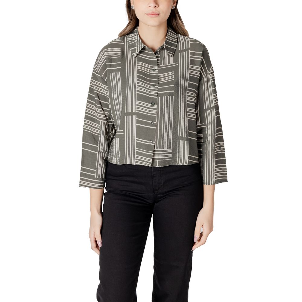 Jacqueline De Yong Green Viscose Blouse - Luxe Nova