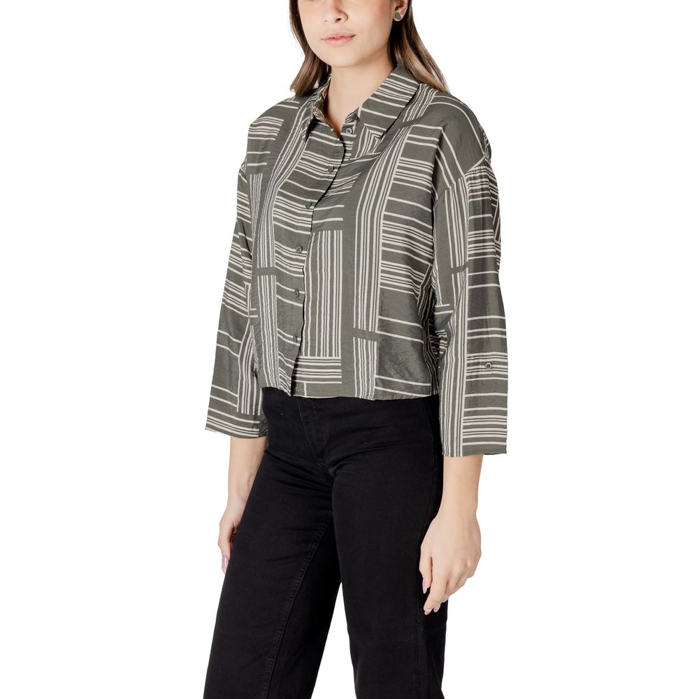 Jacqueline De Yong Green Viscose Blouse - Luxe Nova