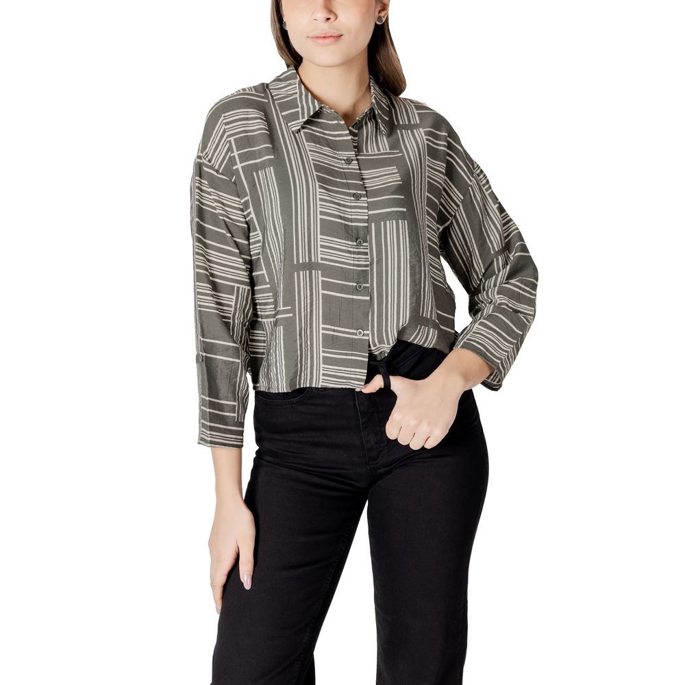 Jacqueline De Yong Green Viscose Blouse - Luxe Nova