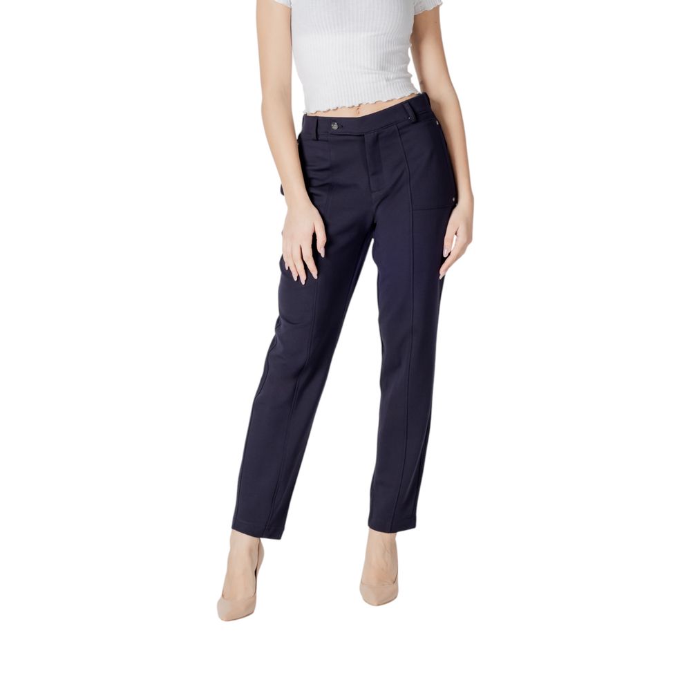 Street One Blue Viscose Casual Pants