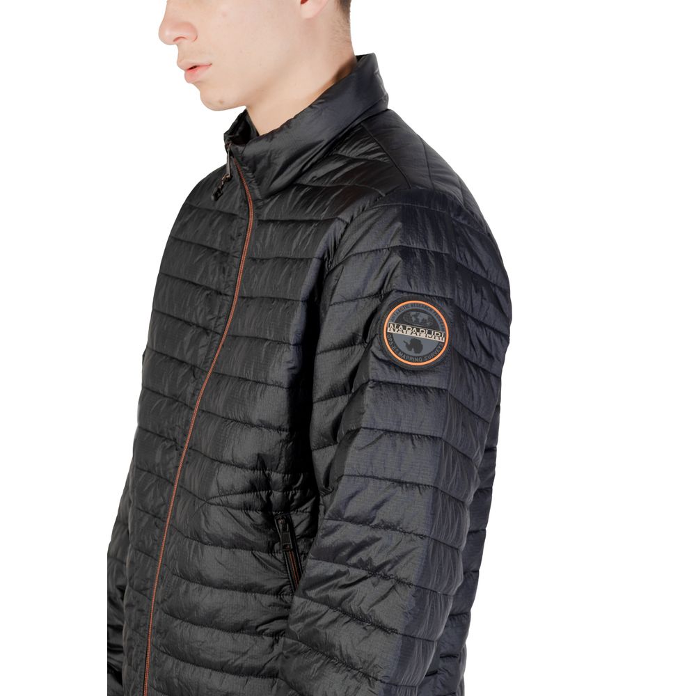 Napapijri Black Polyamide Coat - Luxe Nova