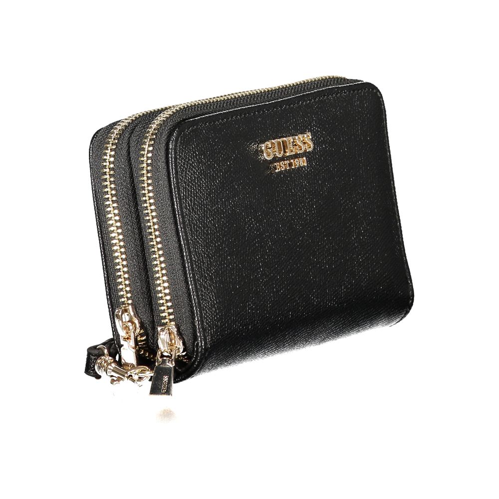 Guess Jeans Black Polyurethane Women Wallet - Luxe Nova