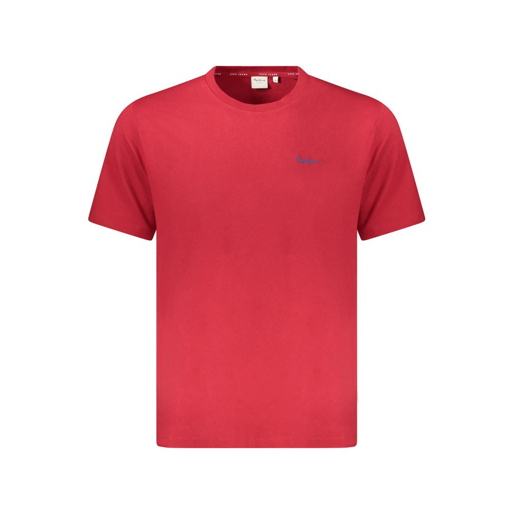 Pepe Jeans Red Cotton Men T-Shirt - Luxe Nova