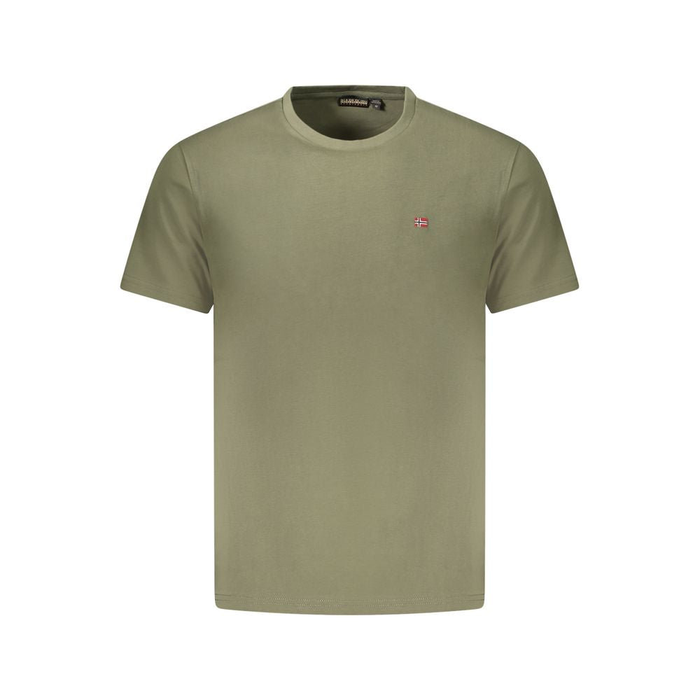 Napapijri Verde Cotton Men T-Shirt - Luxe Nova