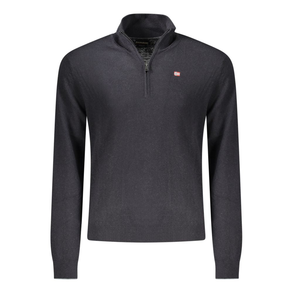 Napapijri Black Wool Mens Sweater