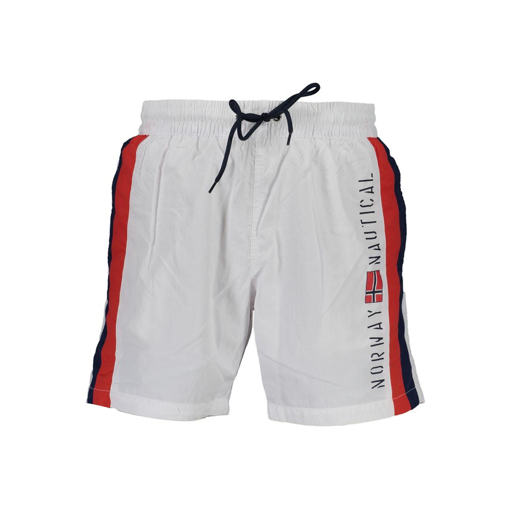 Norway 1963 White Polyamide Men's Swim Boxer - Luxe Nova