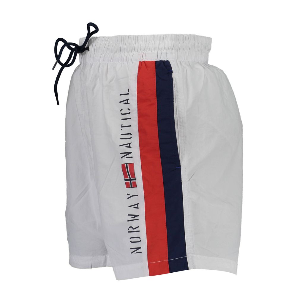 Norway 1963 White Polyamide Men's Swim Boxer - Luxe Nova