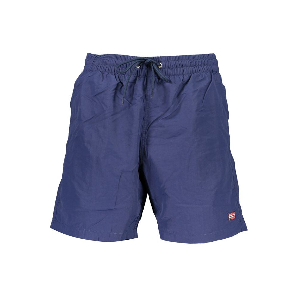 Norway 1963 Blu Polyamide Men's Swim Boxer - Luxe Nova