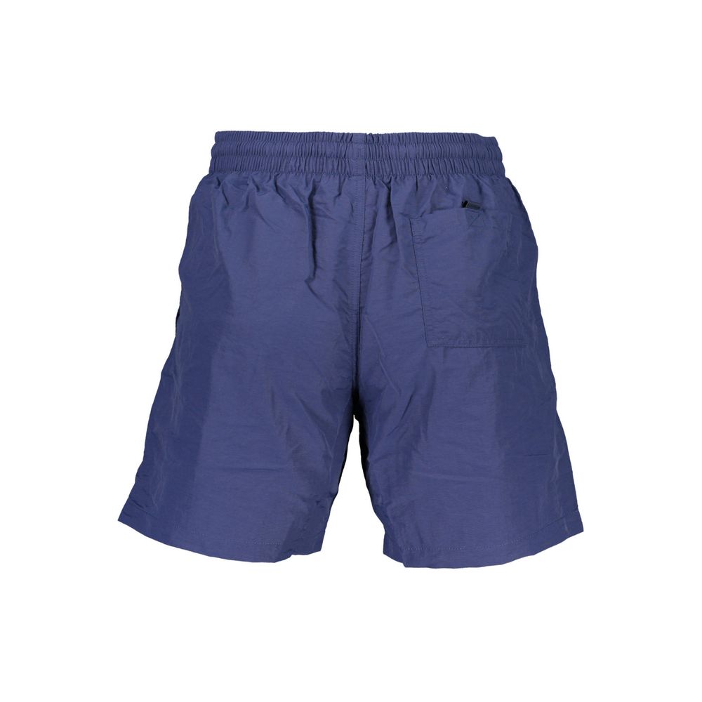 Norway 1963 Blu Polyamide Men's Swim Boxer - Luxe Nova