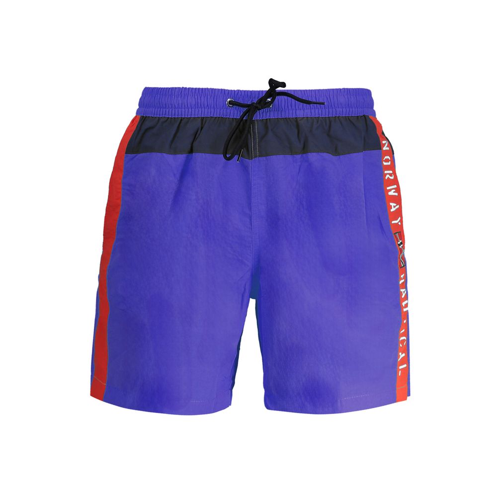 Norway 1963 Blue Polyester Men's Swim Trunk - Luxe Nova