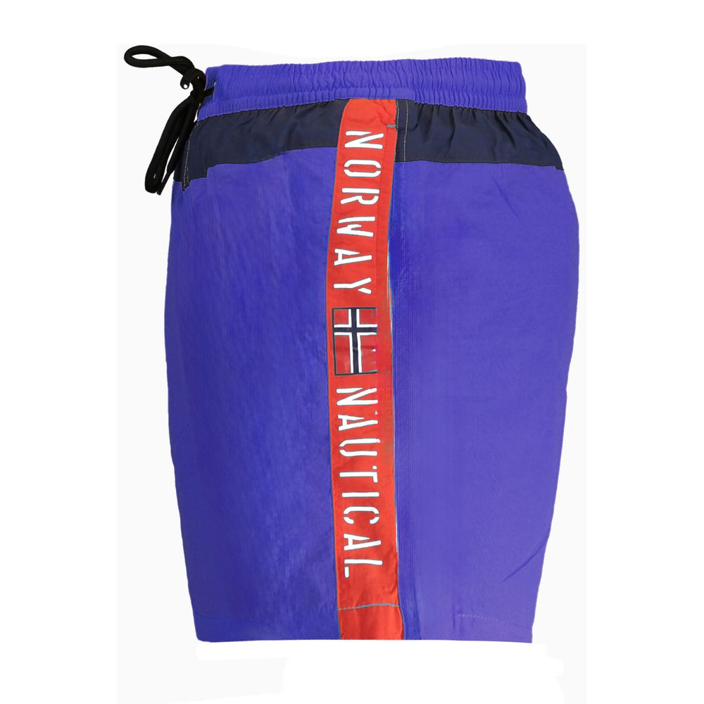Norway 1963 Blue Polyester Men's Swim Trunk - Luxe Nova