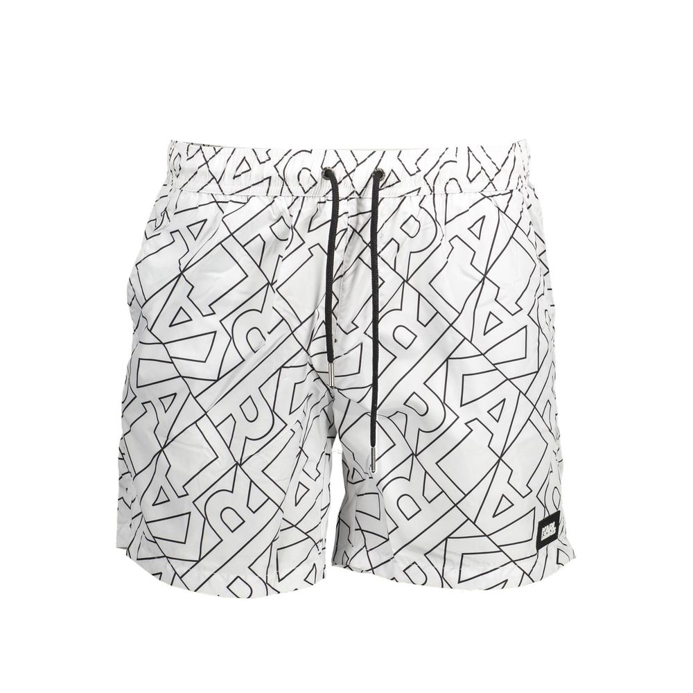 Karl Lagerfeld Bianco Polyester Men's Swim Boxer