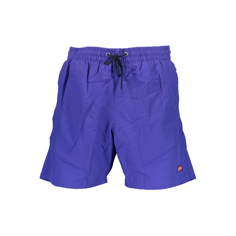 Norway 1963 Blue Polyamide Men's Swim Boxer - Luxe Nova
