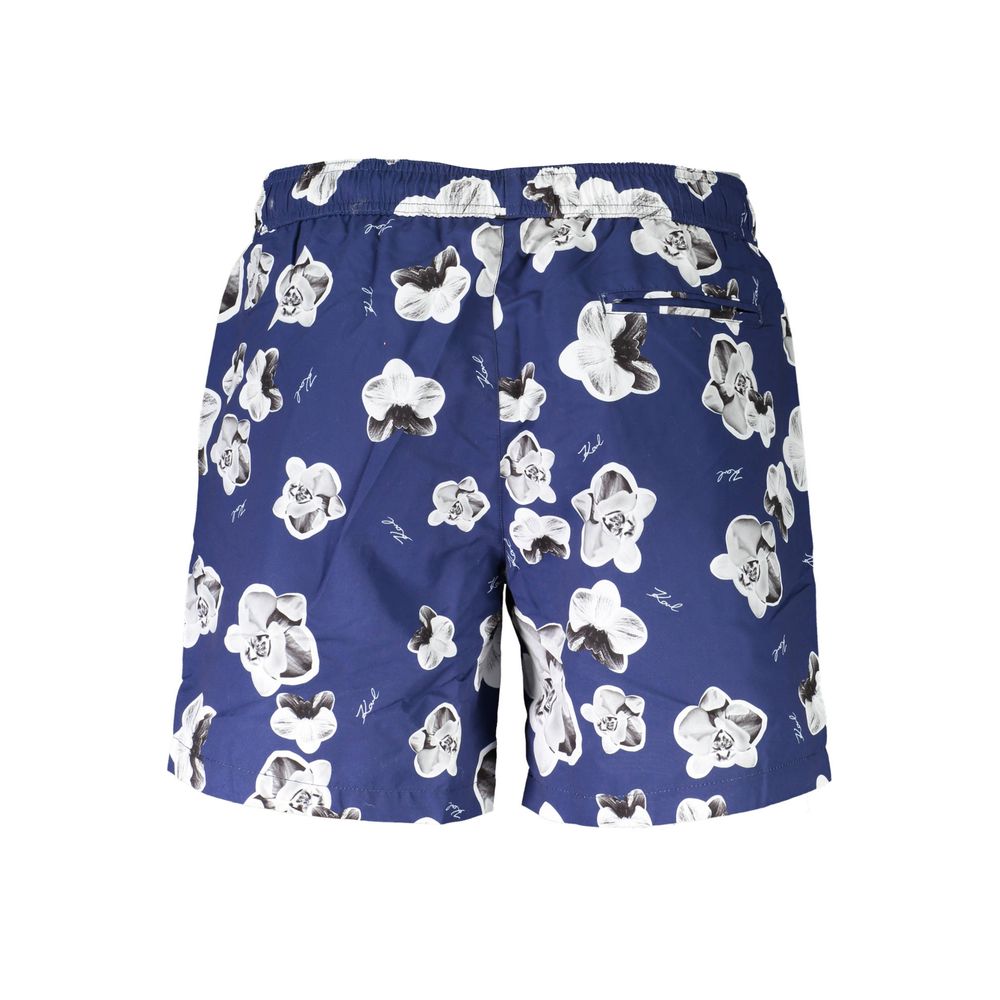 Karl Lagerfeld Blue Polyester Men's Swim Boxer - Luxe Nova