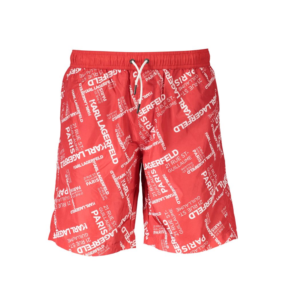 Karl Lagerfeld Red Polyester Men Swimwear - Luxe Nova