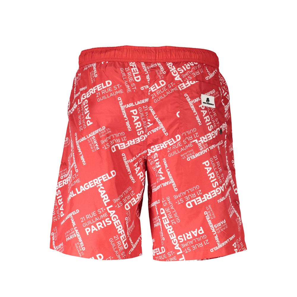 Karl Lagerfeld Red Polyester Men Swimwear - Luxe Nova