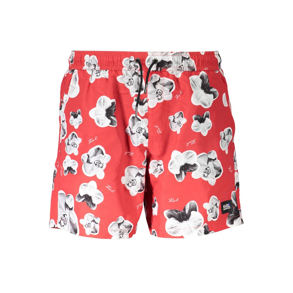 Karl Lagerfeld Red Polyester Men's Swim Trunk - Luxe Nova