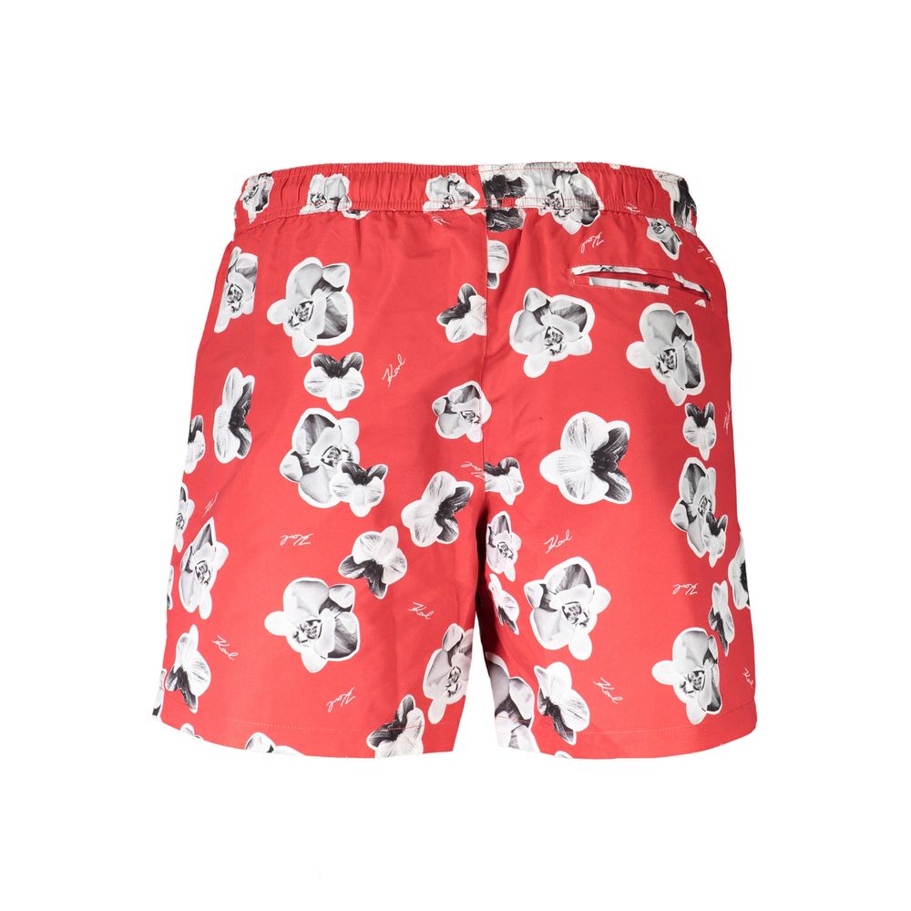 Karl Lagerfeld Red Polyester Men's Swim Trunk - Luxe Nova
