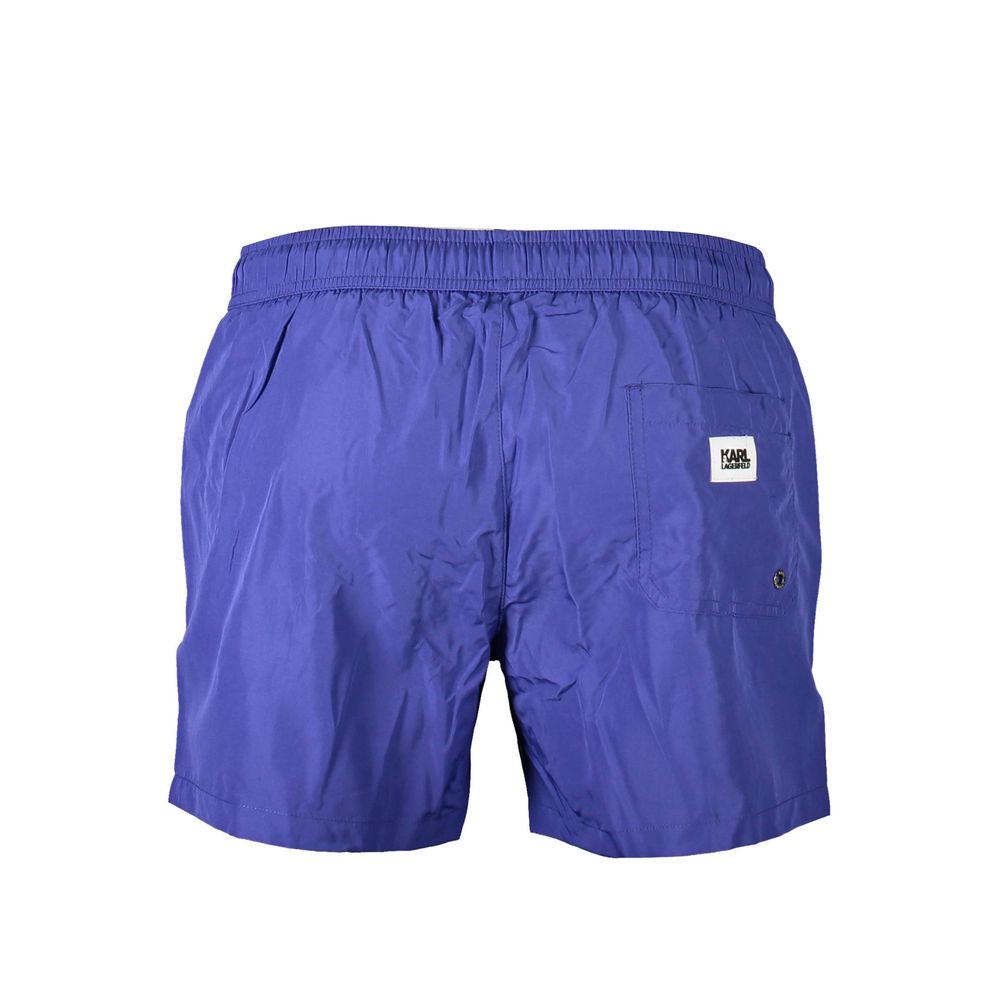 Karl Lagerfeld Blu Polyester Mens Swim Trunks - Luxe Nova