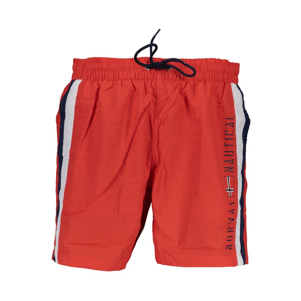 Norway 1963 Rosso Poliamide Men Swim Boxer - Luxe Nova