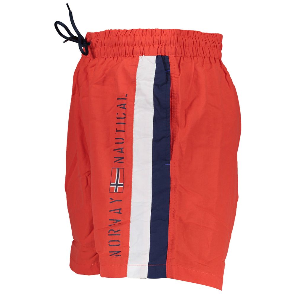 Norway 1963 Rosso Poliamide Men Swim Boxer - Luxe Nova
