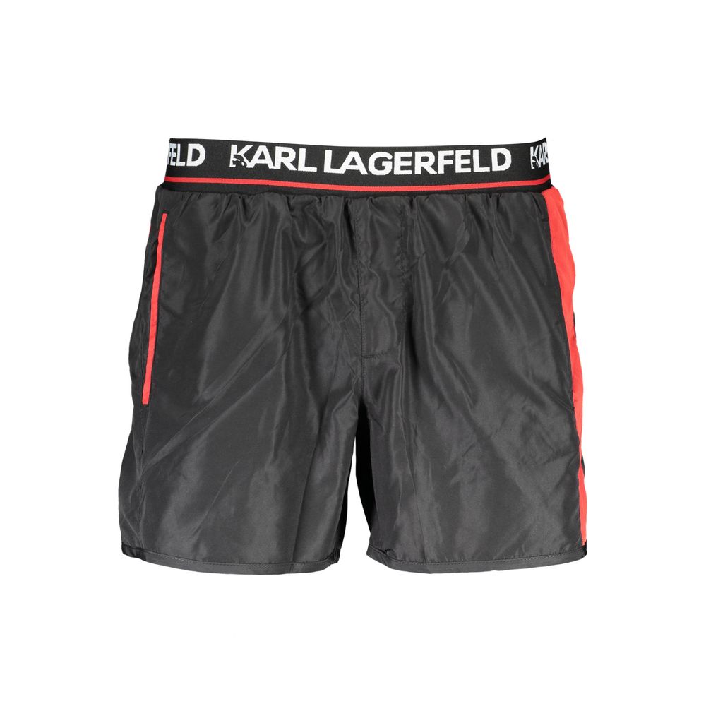 Karl Lagerfeld Nero Poliestere Mens Swim Boxer - Luxe Nova