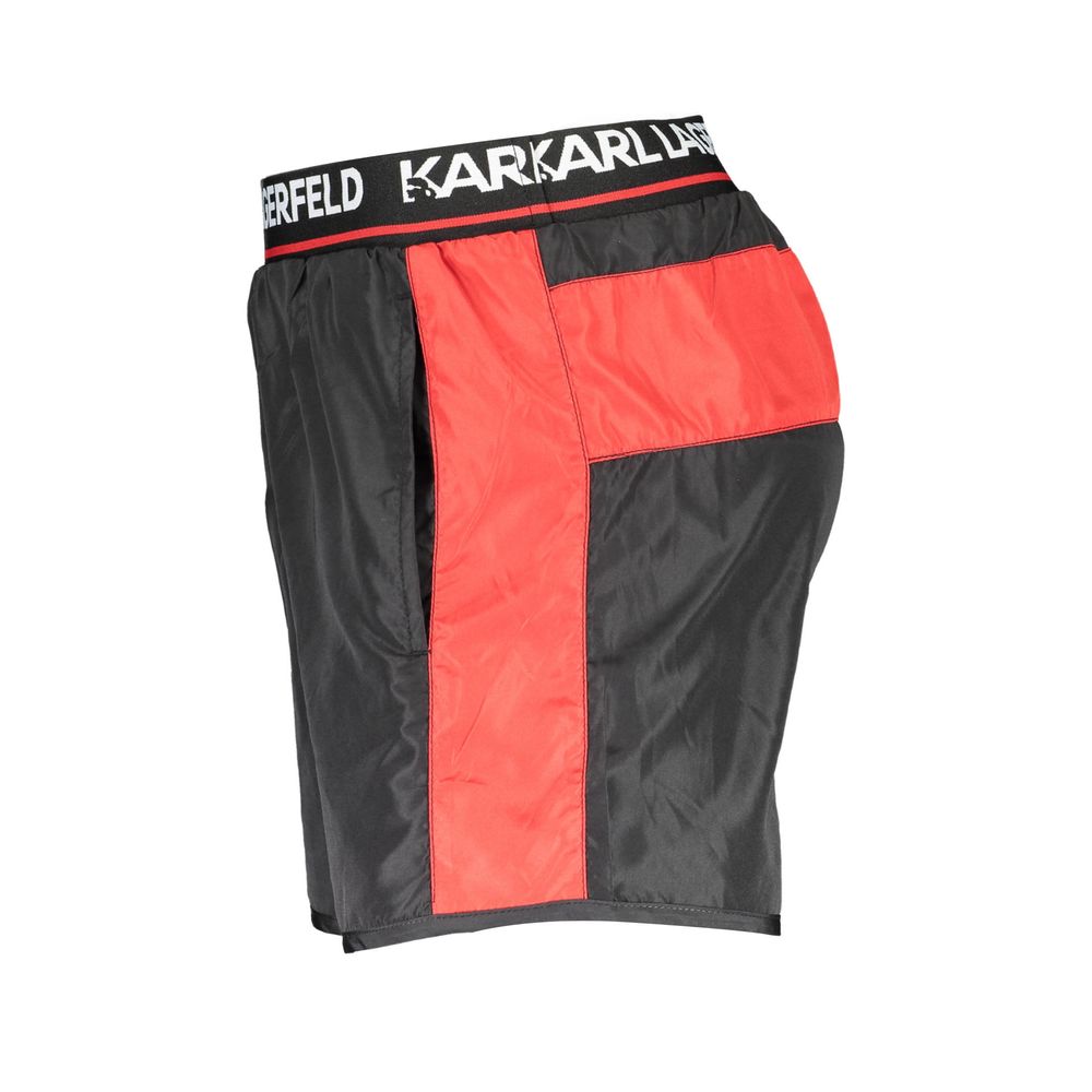 Karl Lagerfeld Nero Poliestere Mens Swim Boxer - Luxe Nova