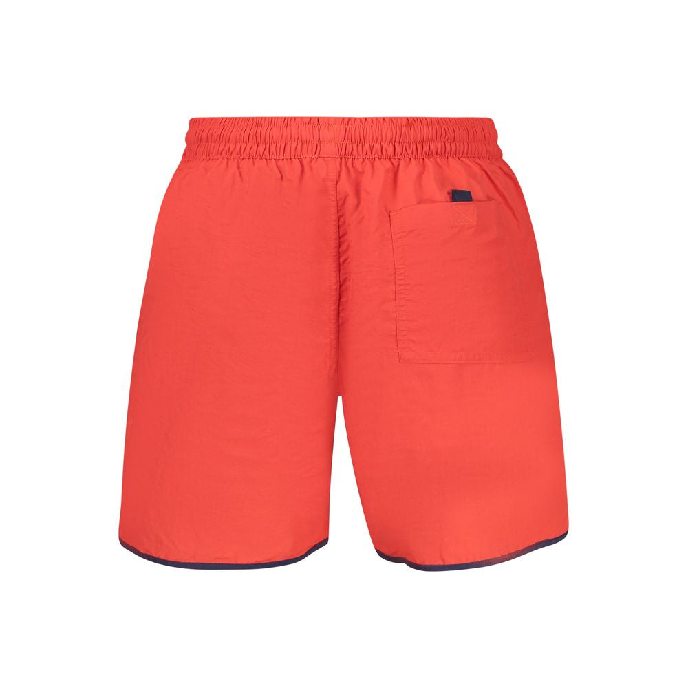 Norway 1963 Rosso Poliammide Men's Swim Boxer - Luxe Nova