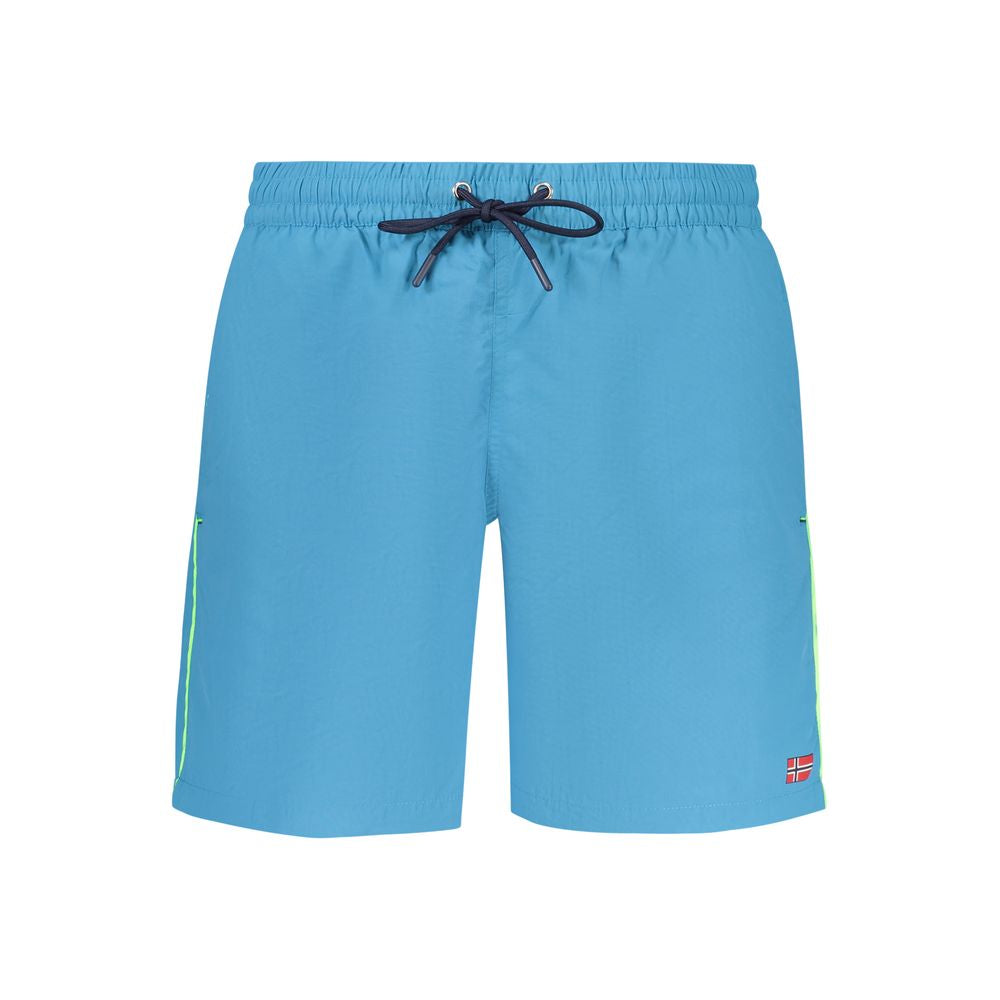 Norway 1963 Azzurro Poliammide Men's Swim Trunk - Luxe Nova