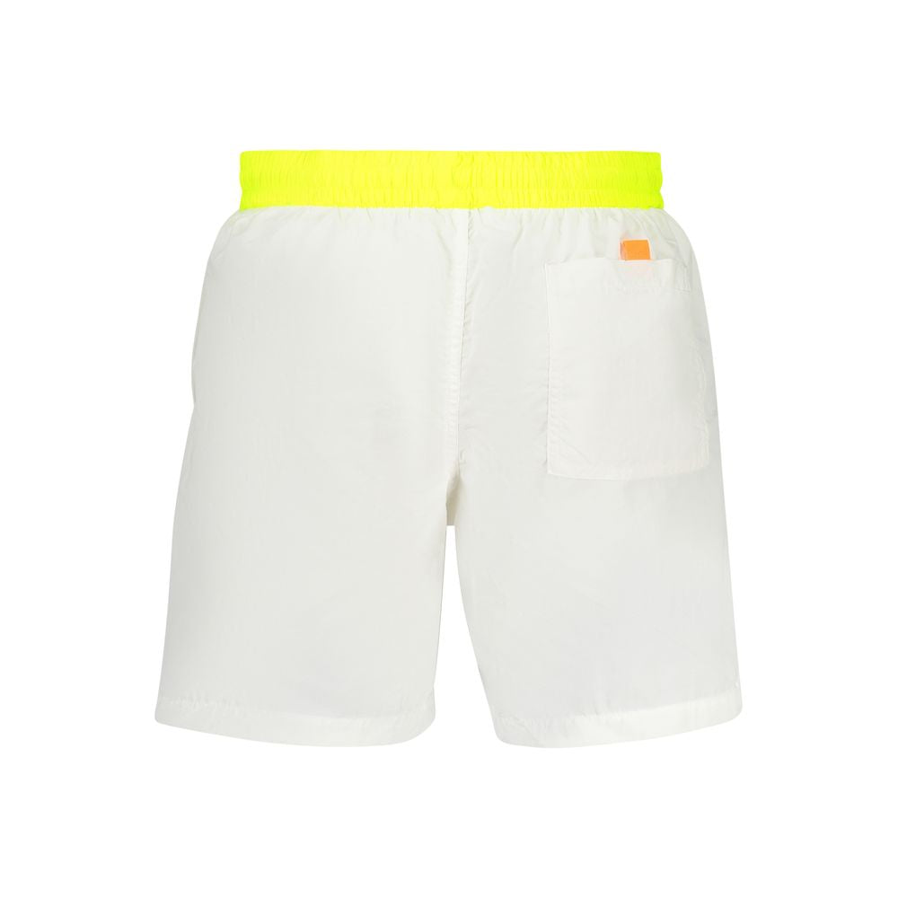 Norway 1963 Bianco Poliammide Mens Swim Boxer - Luxe Nova