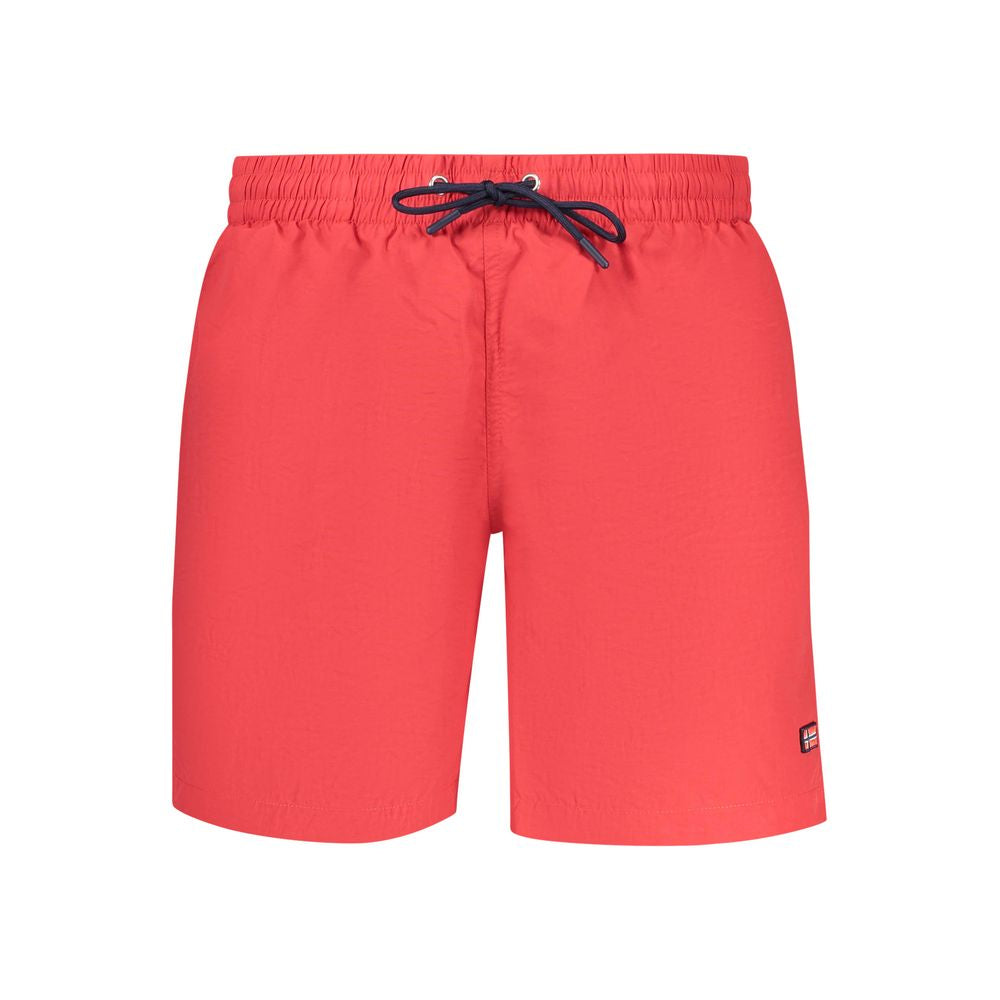Norway 1963 Rosso Poliammide Men Swim Boxer - Luxe Nova