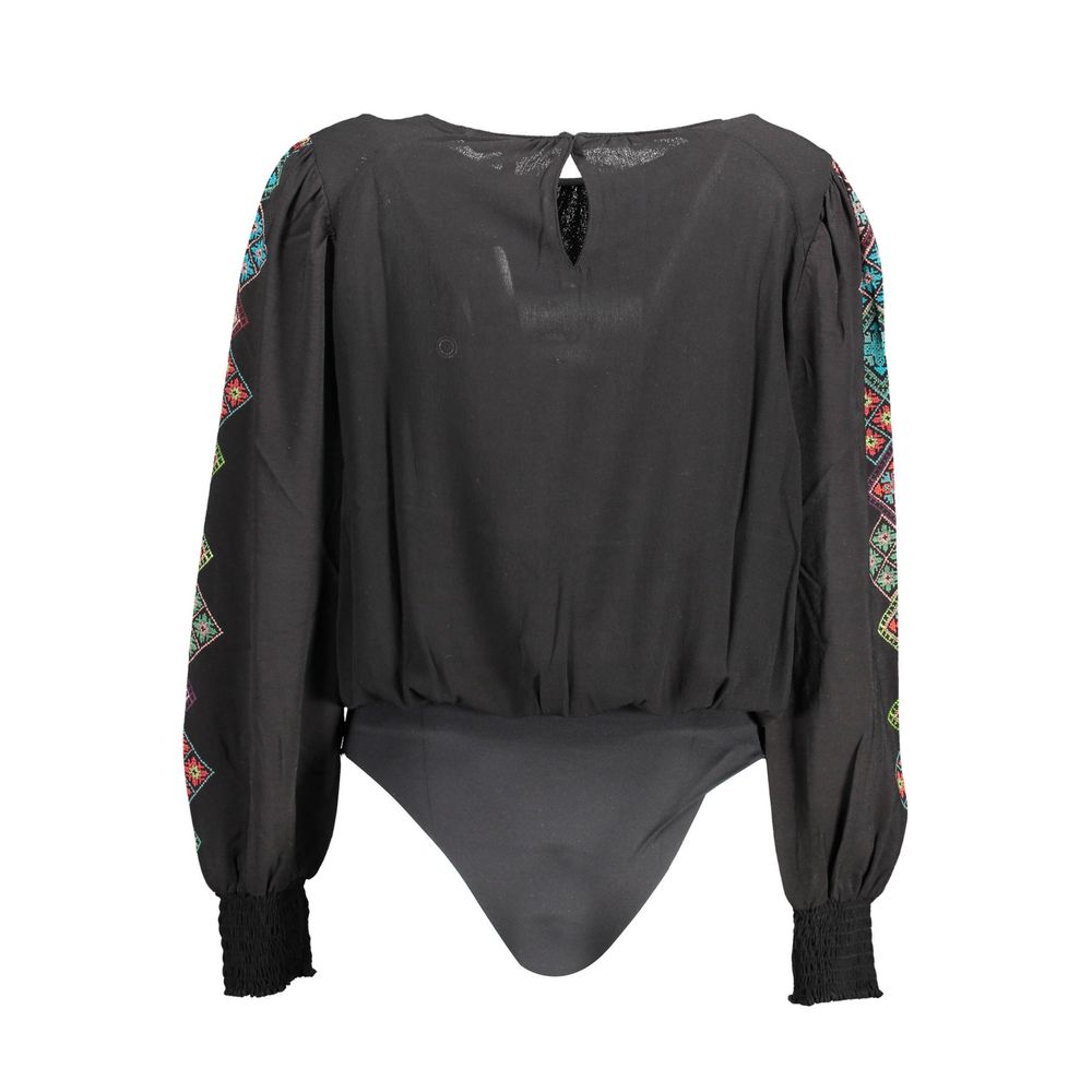 Desigual Black Viscosa Women Bodysuit - Luxe Nova