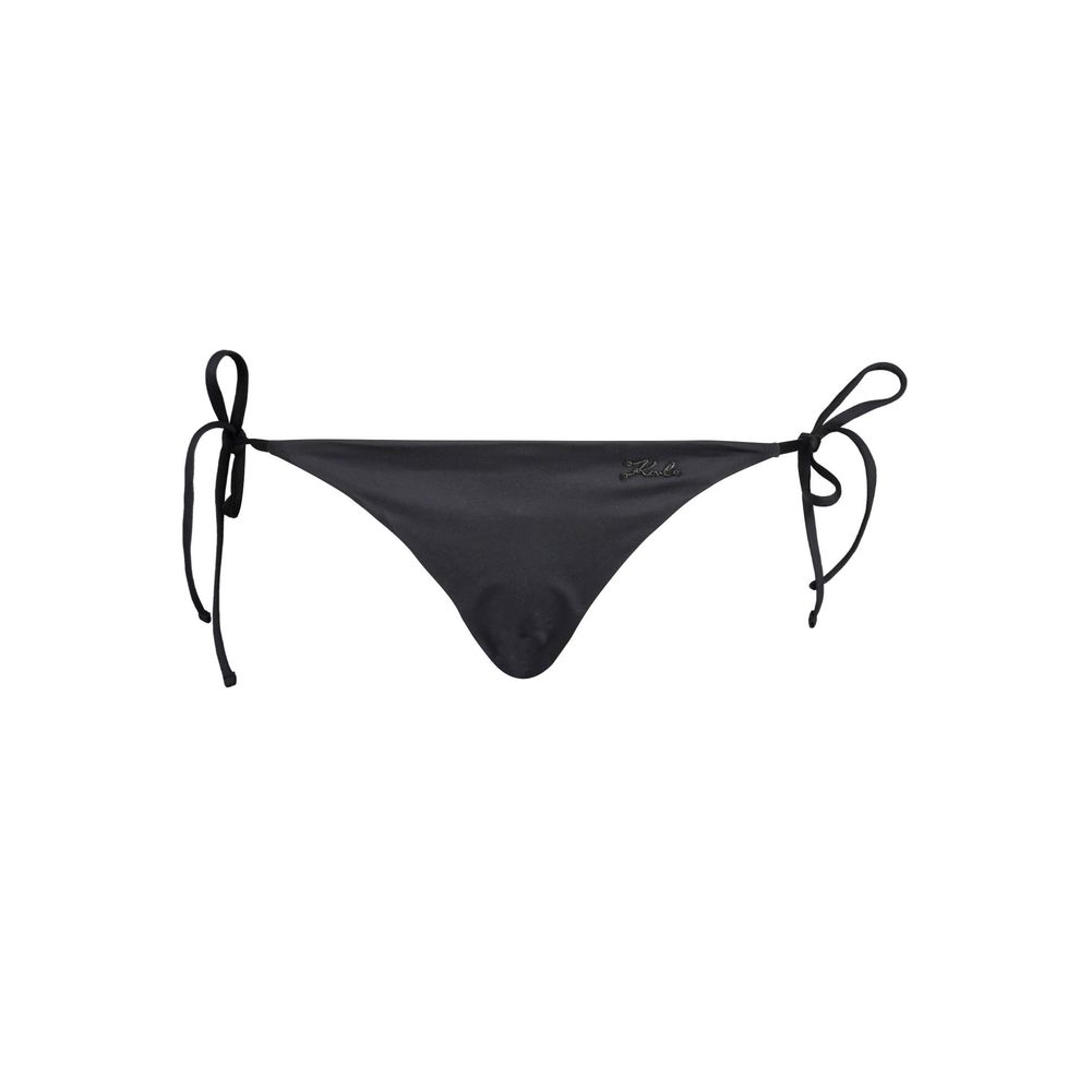 Karl Lagerfeld Black Polyamide Women's Swim Brief - Luxe Nova