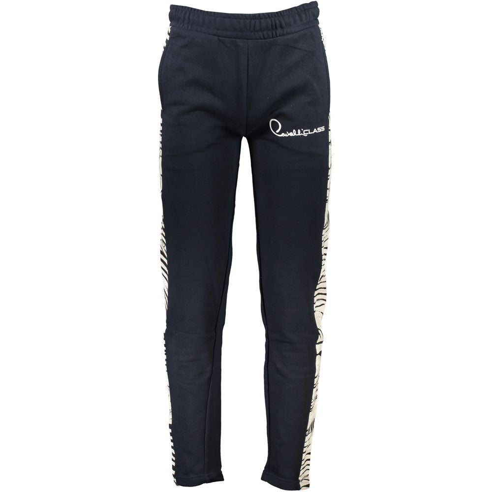 Cavalli Class Blu Cotton Men's Sweatpants - Luxe Nova