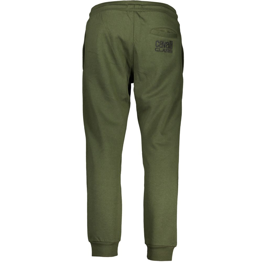 Cavalli Class Verde Polyester Men Sweatpant - Luxe Nova