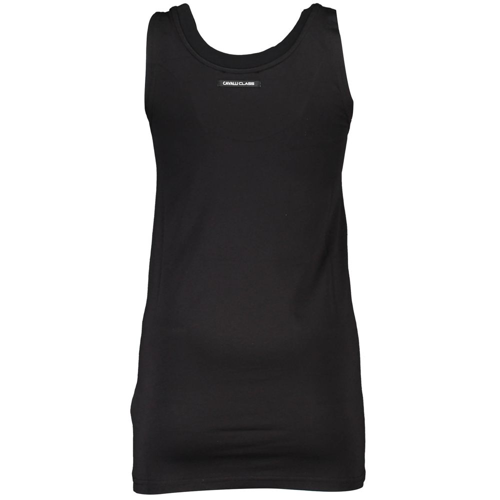 Cavalli Class Black Cotton Women Tank Top - Luxe Nova