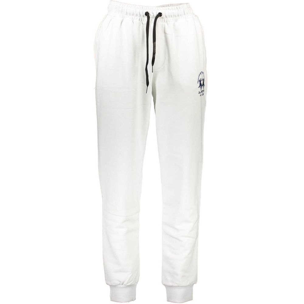 La Martina Bianco Cotton Men's Sweatpant - Luxe Nova