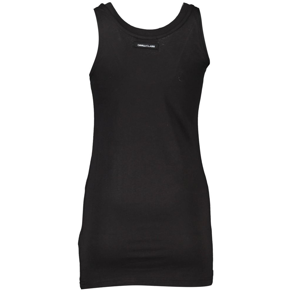 Cavalli Class Black Cotton Women's Tank Top - Luxe Nova