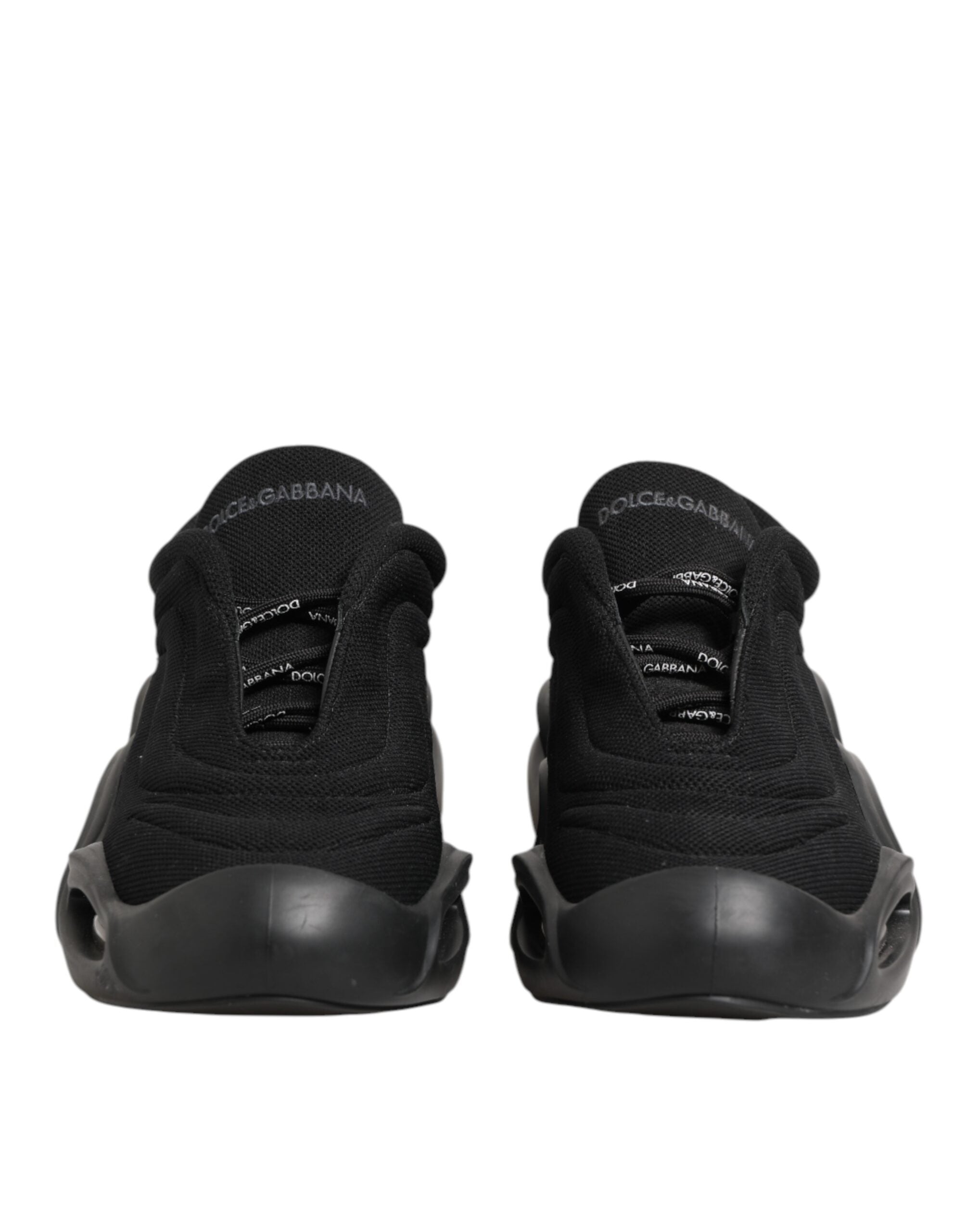 Dolce & Gabbana Black Lace Up Wave Low Top Men Sneaker Shoes - Luxe Nova
