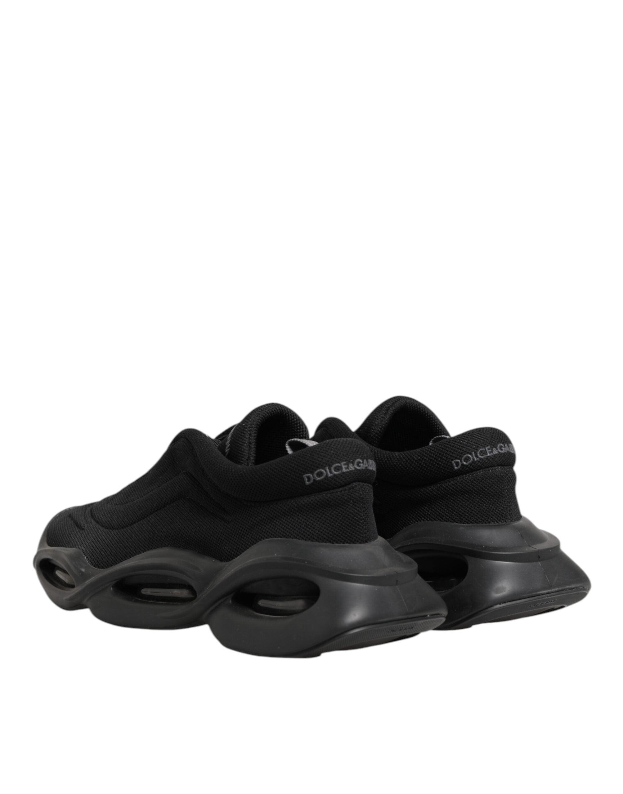 Dolce & Gabbana Black Lace Up Wave Low Top Men Sneaker Shoes - Luxe Nova