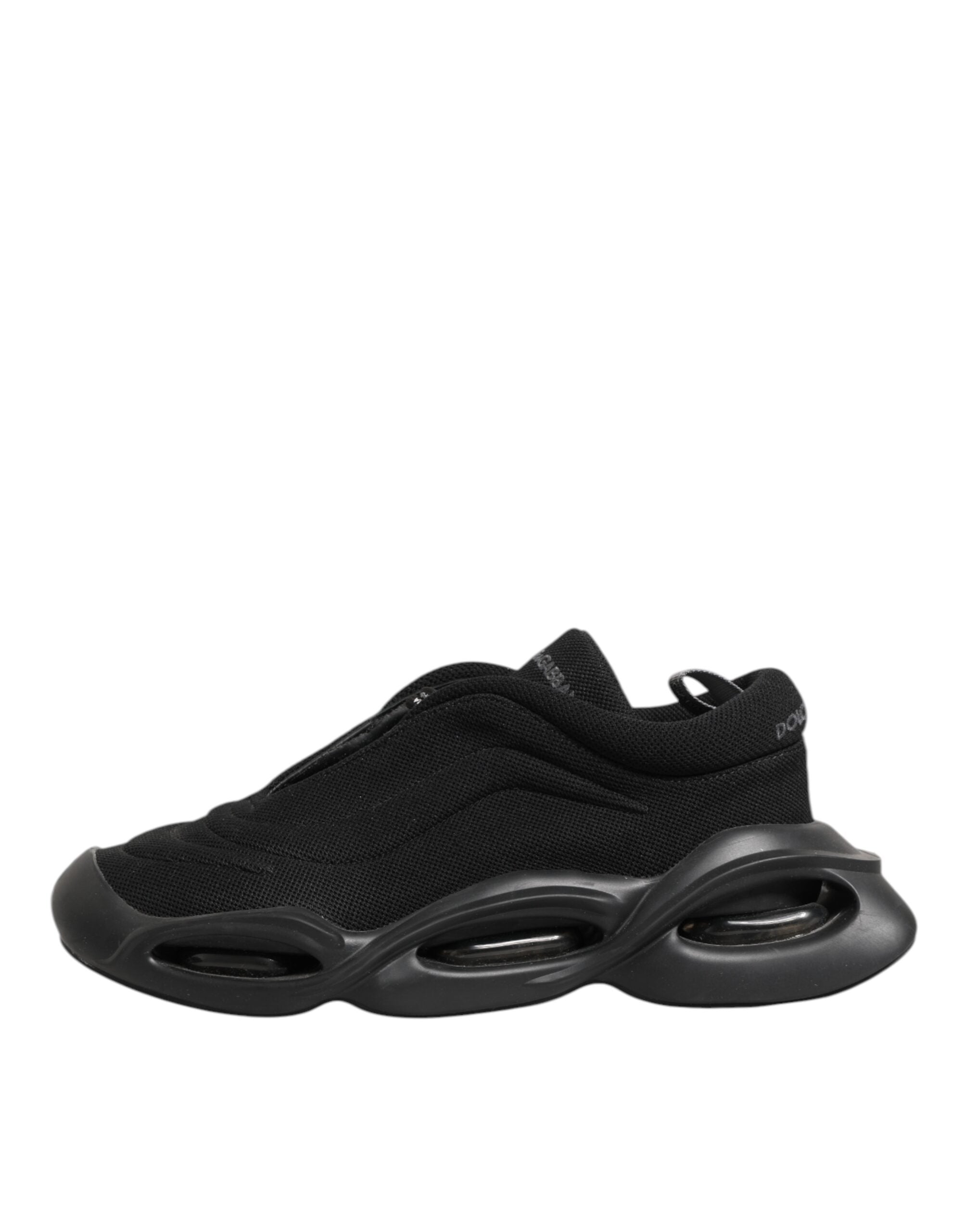 Dolce & Gabbana Black Lace Up Wave Low Top Men Sneaker Shoes - Luxe Nova