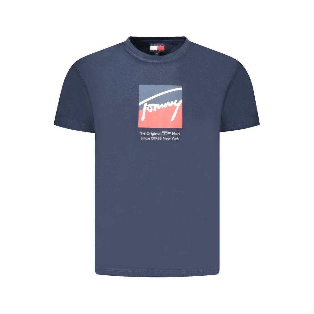 Tommy Hilfiger Blue Cotton Men's T-Shirt - Luxe Nova