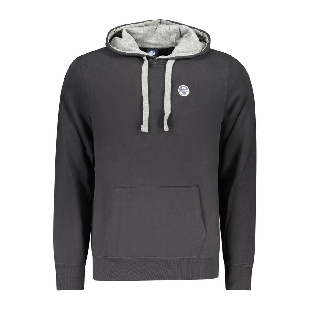 North Sails Black Cotton Men Sweatshirt - Luxe Nova