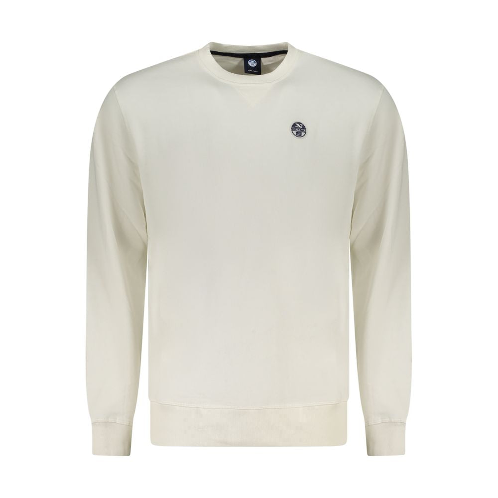 North Sails Bianco Cotton Men Sweatshirt - Luxe Nova