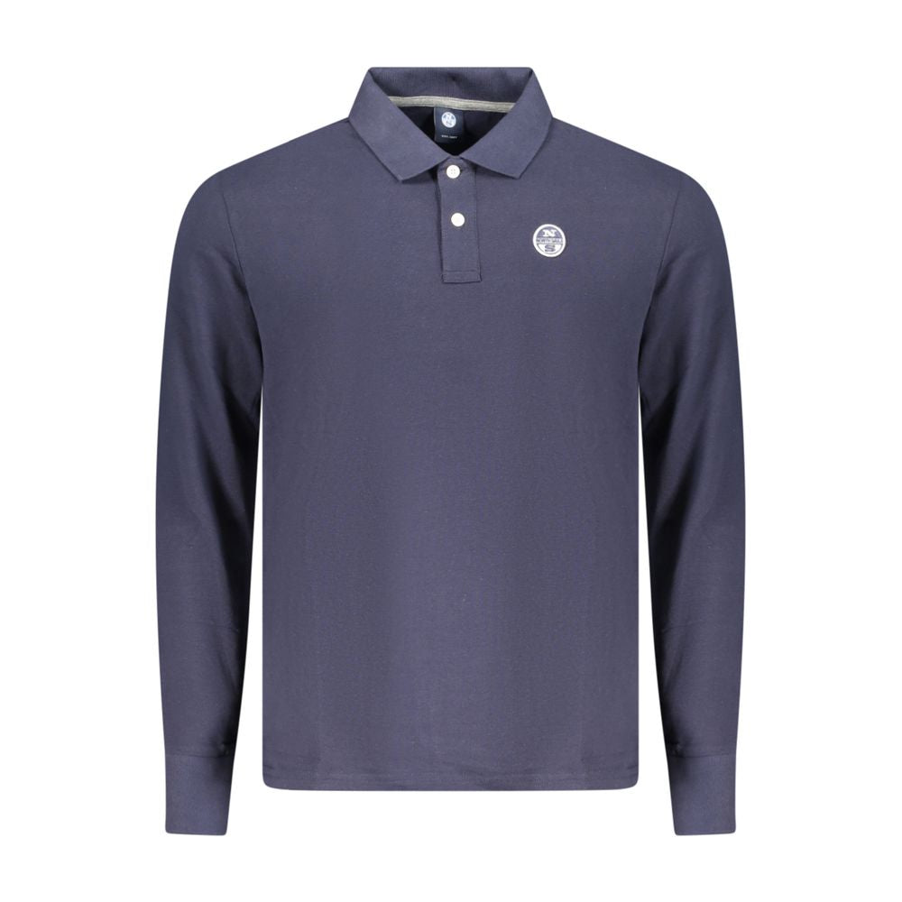 North Sails Blue Cotton Men Polo Shirt - Luxe Nova