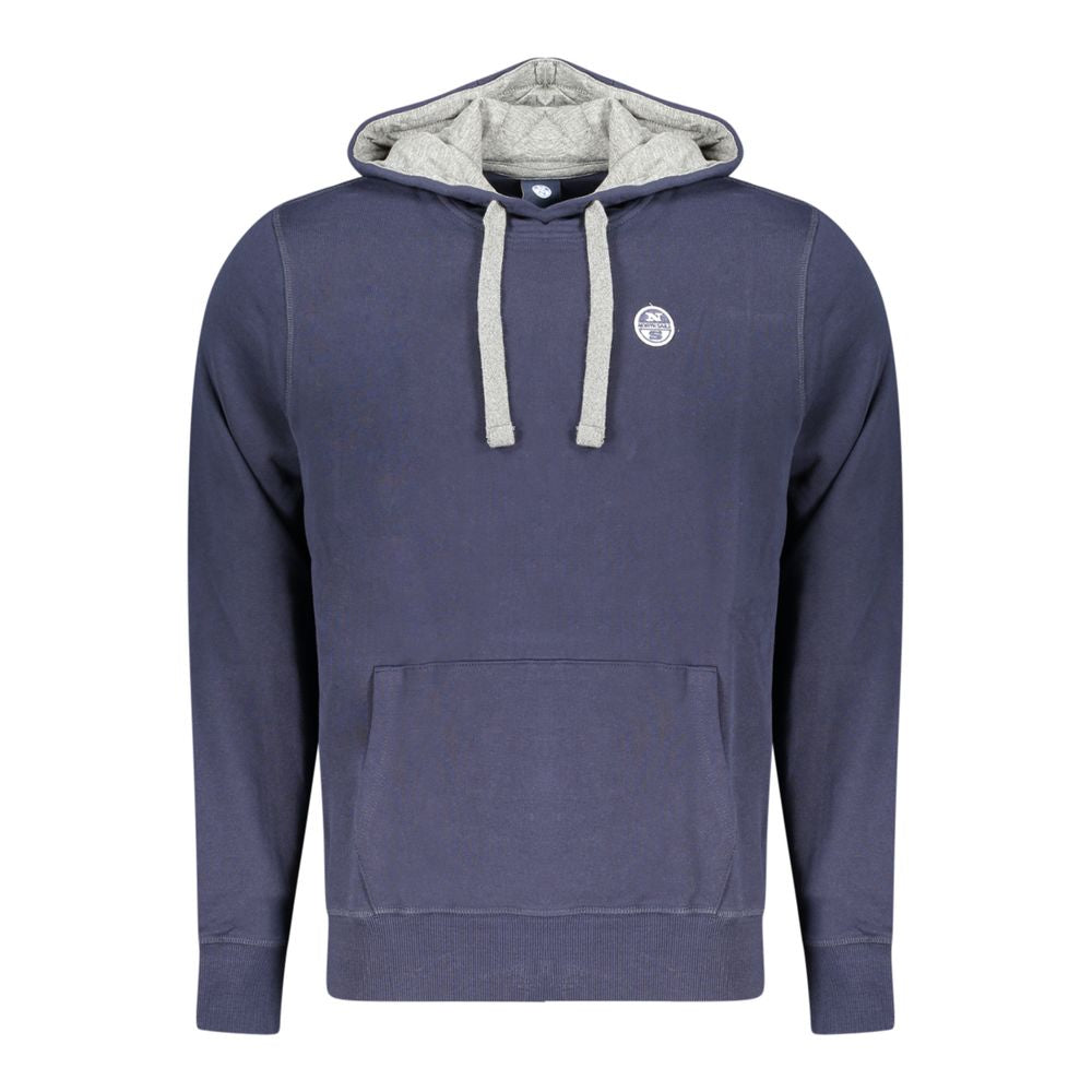 North Sails Blue Cotton Men's Hooded Sweatshirt - Luxe Nova