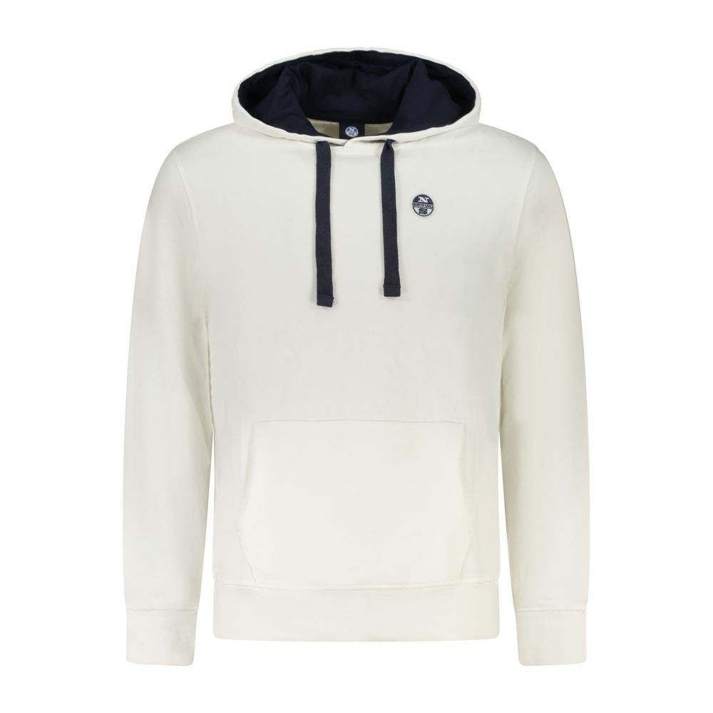 North Sails White Cotton Men's Hooded Sweatshirt - Luxe Nova