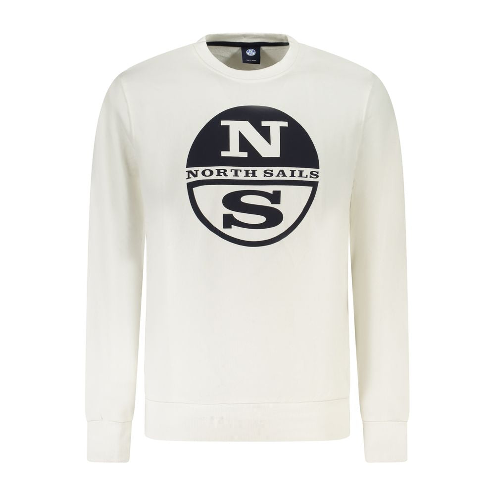 North Sails White Cotton Men's Sweatshirt - Luxe Nova