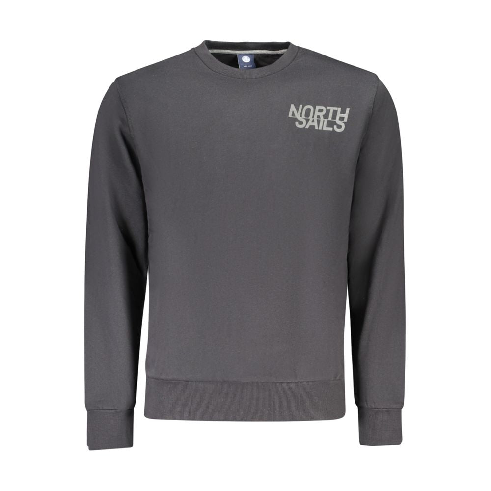 North Sails Black Cotton Men's Sweatshirt - Luxe Nova
